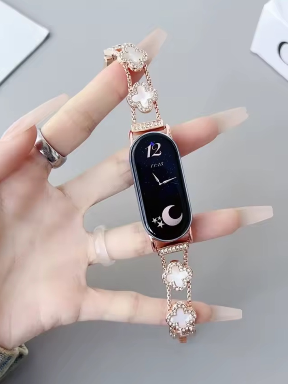 Xiomi Mi Rose Gold White Bracelet Band for Smartwatch